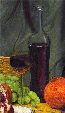 Картина натюрморт с гранатами и виноградом стакан бутылка